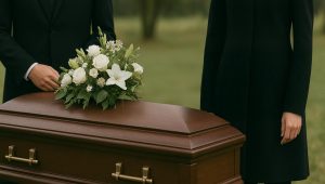 Imagem de uma urna funerária para representar uma assistência funeral