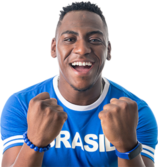 Jogador comemorando